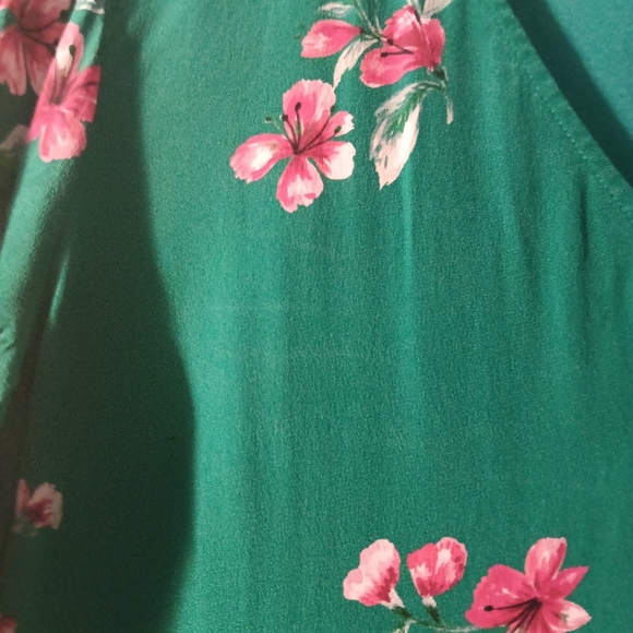 SEZANE Green Floral Silk ANNA Blouse 42 - Picture 5 of 9